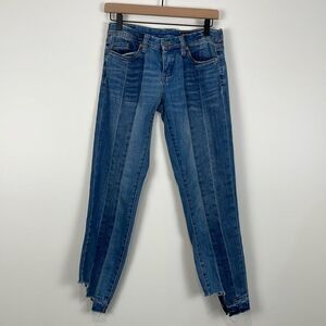 Blank NYC Multi-Toned Jeans Size 28 Raw Step Hem Mid-rise Panelled